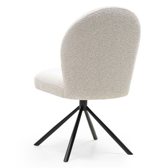 Otočná stolička Belize svetlo béžová, oblé tvary