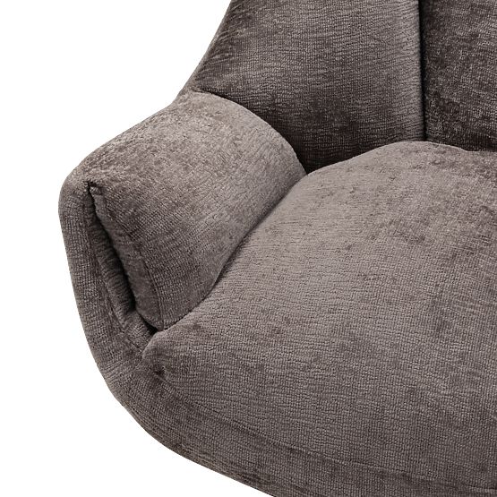 Otočná stolička Bolzano, hnedosivá/chromované nohy