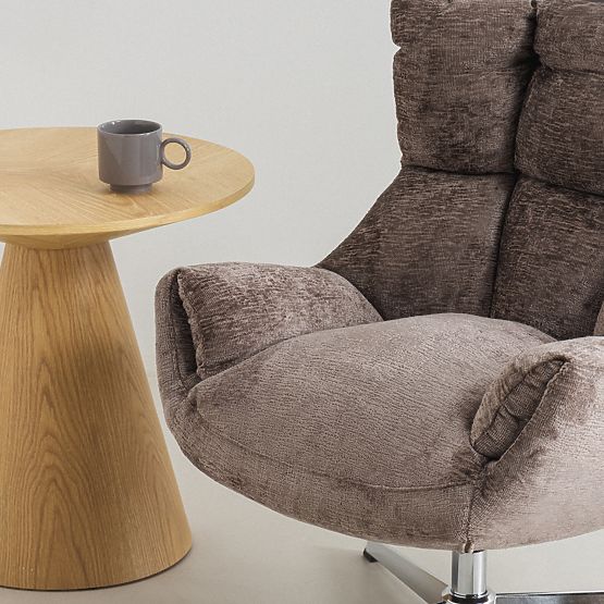 Otočná stolička Bolzano, hnedosivá/chromované nohy