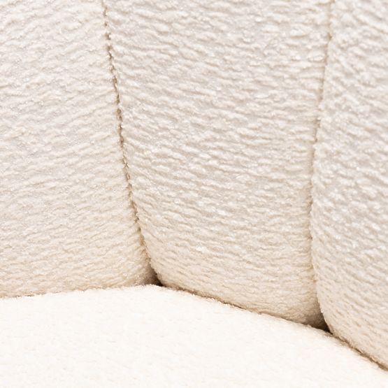 Otočná stolička Casablanca biela, boucle