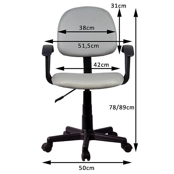 OTOČNÁ STOLIČKA FD-3 ŠEDÁ