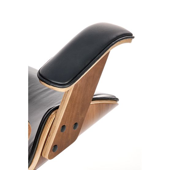 Otočná stolička IGNAZIO, orechová-čierna (1p=1ks)