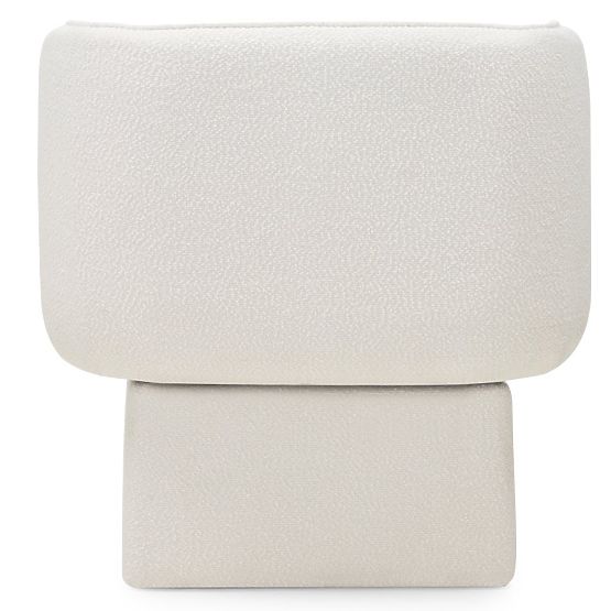 Otočná stolička One biela, boucle