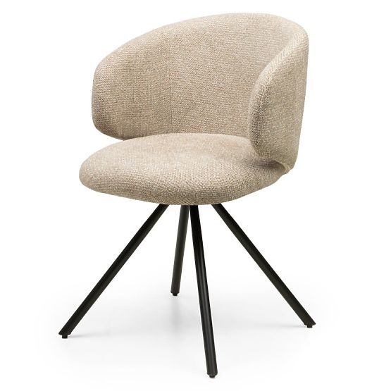 Otočná stolička Pearl mocha, čierne nohy