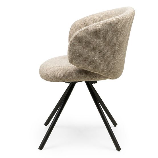 Otočná stolička Pearl mocha, čierne nohy