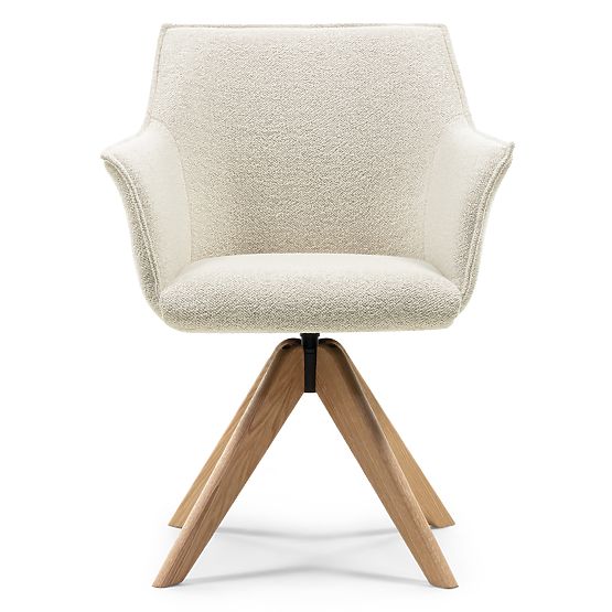 Otočná stolička Positano krémová, dub