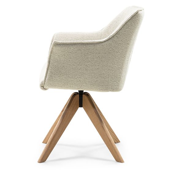 Otočná stolička Positano krémová, dub