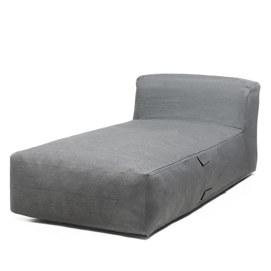 Otoman k záhradnému rohovému setu Vacuum s poťahom, sivá