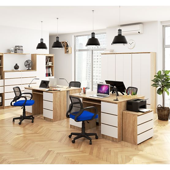 PÍSACÍ STÔL A-11 CLP 6SZ PK SONOMA / BIELY