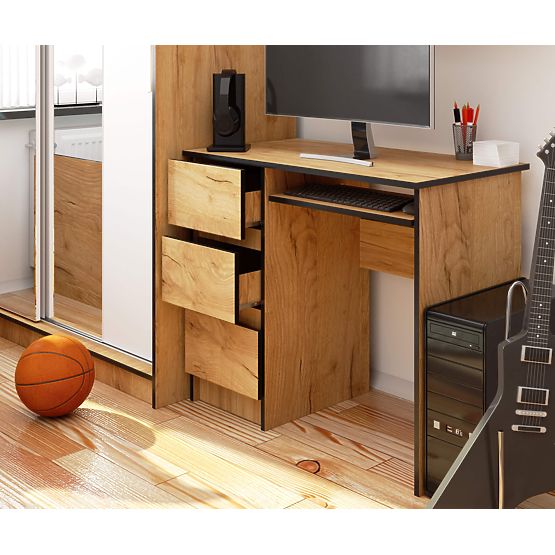 PÍSACÍ STÔL A-6 CLP DUB CRAFT ĽAVOSTRANNÝ