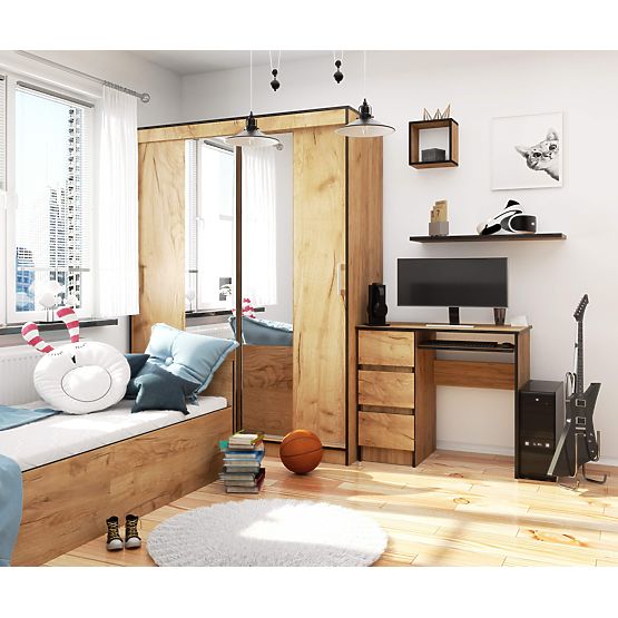 PÍSACÍ STÔL A-6 CLP DUB CRAFT ĽAVOSTRANNÝ