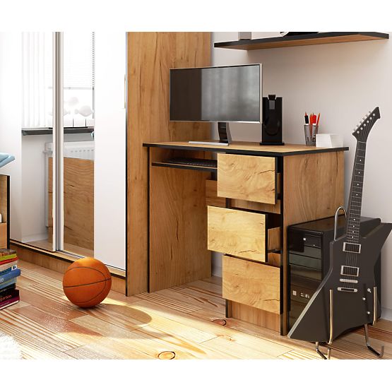 PÍSACÍ STÔL A-6 CLP DUB CRAFT PRAVOSTRANNÝ