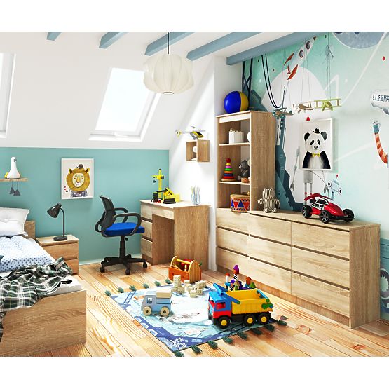 PÍSACÍ STÔL A-7 CLP DUB SONOMA ĽAVOSTRANNÝ