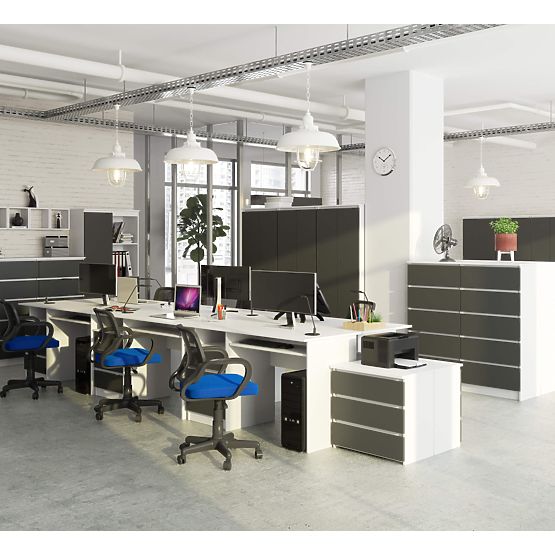 PÍSACÍ STÔL CLP 135cm PK BIELY / SIVÝ