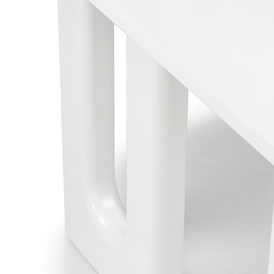 Písací stôl/konzola Lichi 120 cm, biela, oblúky