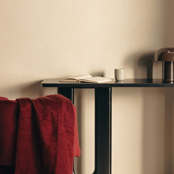 Písací stôl/konzola Lichi 120 cm, čierna, oblúky