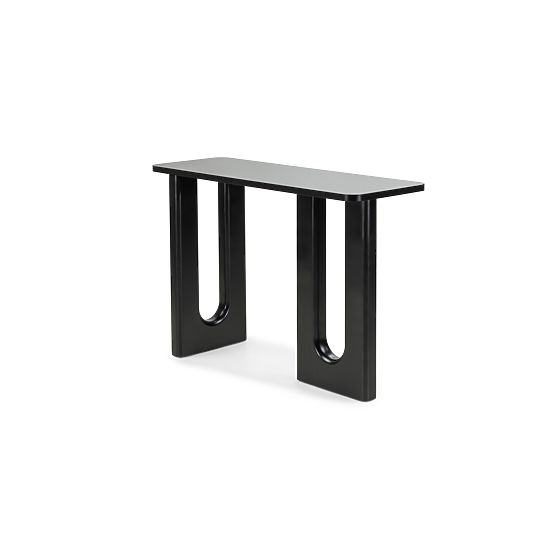 Písací stôl/konzola Lichi 120 cm, čierna, oblúky