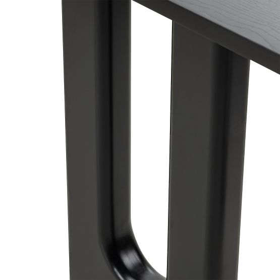 Písací stôl/konzola Lichi 120 cm, čierna, oblúky