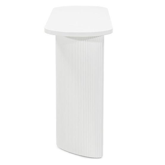 Písací stôl/konzola Pauline 140 cm, biela, lamely