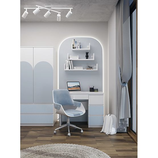 Písací stôl Mijas PRAVÝ ARTESO MODRÝ