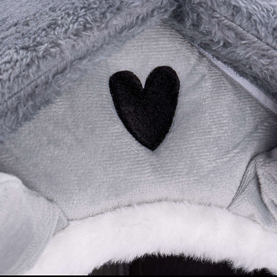 Plyšový domček pre mačku JASPER sivý