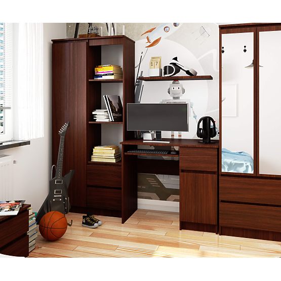 POČÍTAČOVÝ STÔL 90 cm PIXEL PRAVÝ WENGE