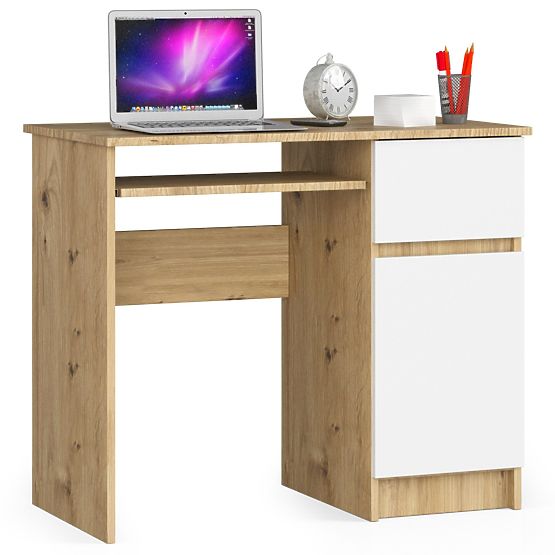 POČÍTAČOVÝ STÔL PIKSEL PK ARTISAN / BIELY - PRAVÝ