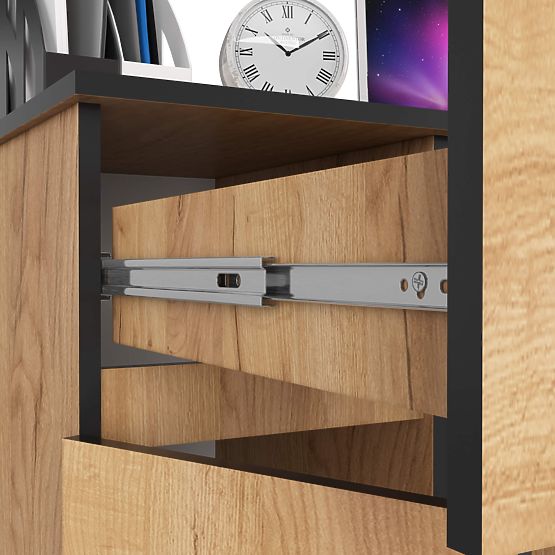 POČÍTAČOVÝ STÔL PIKSEL PK DUB CRAFT - ĽAVÝ