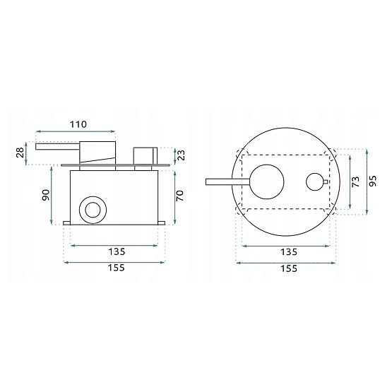 Podomietková sprchová sada Rea Argon Zlatá + BOX