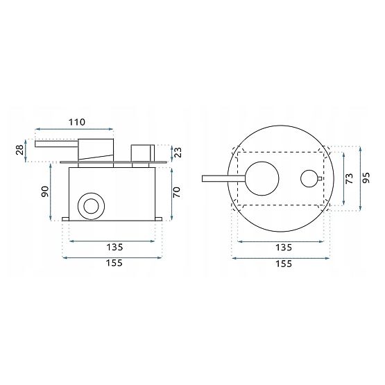 Podomietková sprchová sada Rea Lungo Grip Titan + BOX