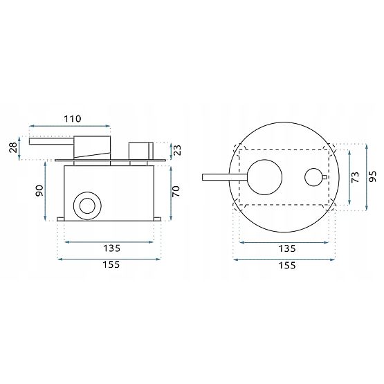 Podomietková sprchová sada Rea Lungo Titan + BOX