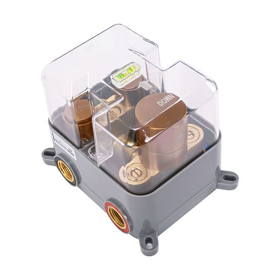 Podomietková sprchová sada s termostatom LUNGO Kartáčovaná meď + BOX