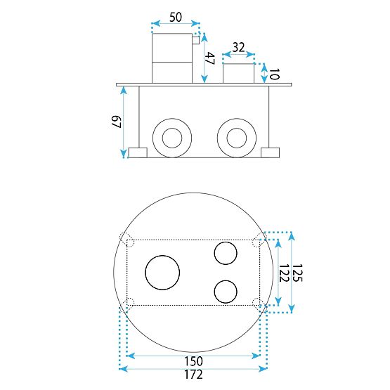 Podomietková sprchová sada s termostatom Rea Lungo Diamond Chróm+ BOX