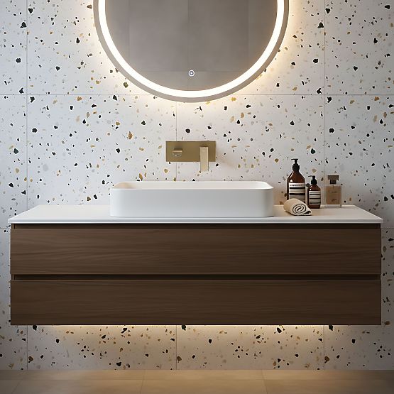 Podomietková Umývadlová Batéria REA Joe Zlatá Kartáčovaná