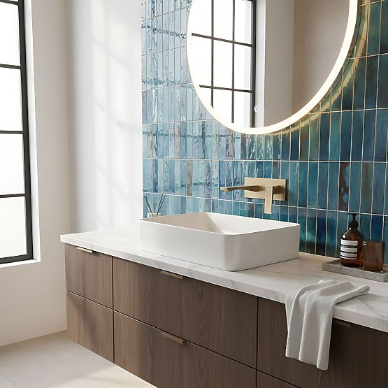 Podomietková Umývadlová Batéria REA Joe Zlatá Kartáčovaná