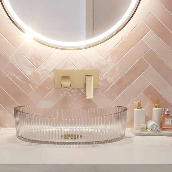 Podomietková Umývadlová Batéria REA Joe Zlatá Kartáčovaná