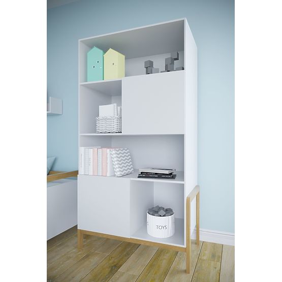 Policový regál Viktor - biely