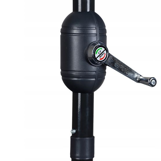 Polkruhový slnečník na terasu - šedý