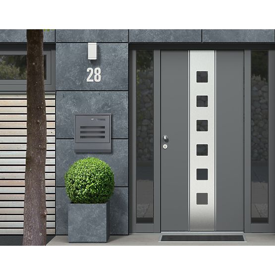 Poštová schránka na listy a noviny z nehrdzavejúcej ocele