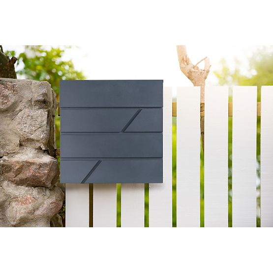 Poštová schránka na listy Tove s držiakom na noviny antracit