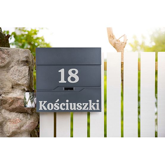 Poštová schránka na listy Vidar antracit s nápismi