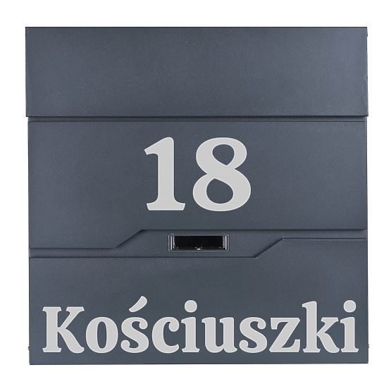 Poštová schránka na listy Vidar antracit s nápismi