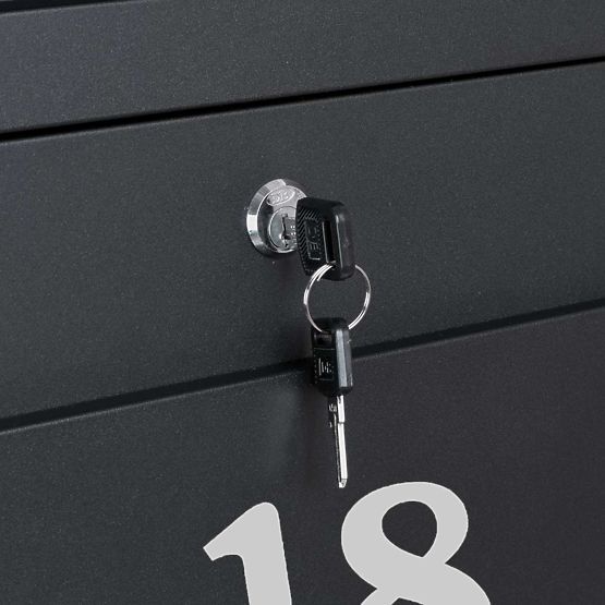 Poštová schránka na listy Vidar čierna s nápismi