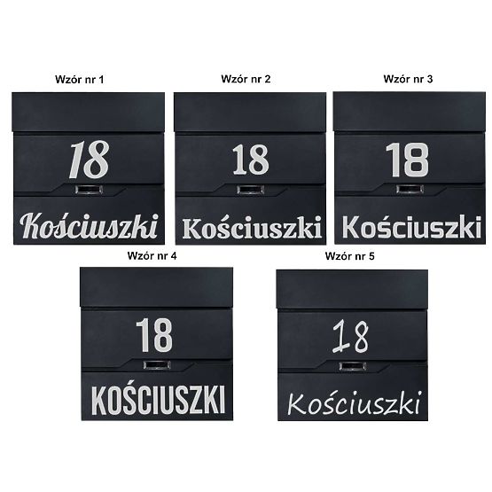 Poštová schránka na listy Vidar čierna s nápismi