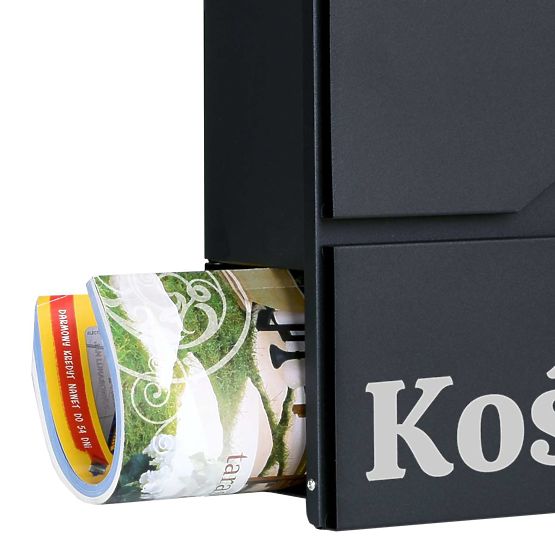 Poštová schránka na listy Vidar čierna s nápismi