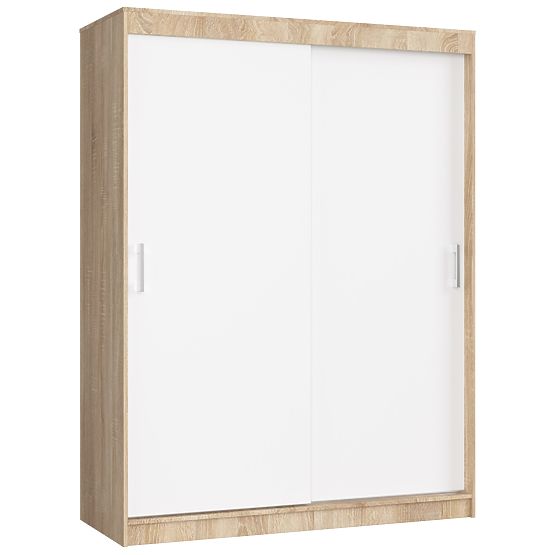 POSUVNÁ SKRIŇA 150 cm CLP MONO SONOMA/BIELA