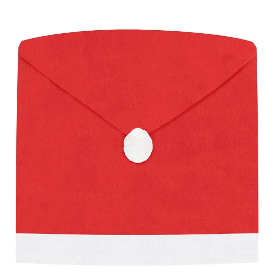 Poťah na stoličku v tvare čiapky Santa Clausa 6 ks