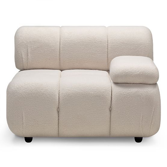 Pravostranný modul Fluf Big svetlo béžový, boucle