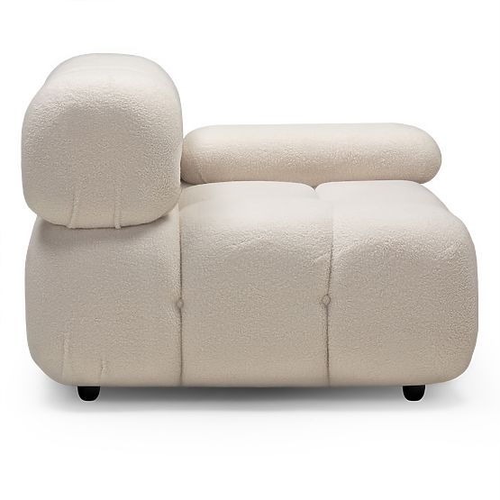 Pravostranný modul Fluf Big svetlo béžový, boucle