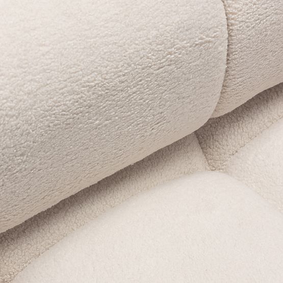 Pravostranný modul Fluf Big svetlo béžový, boucle